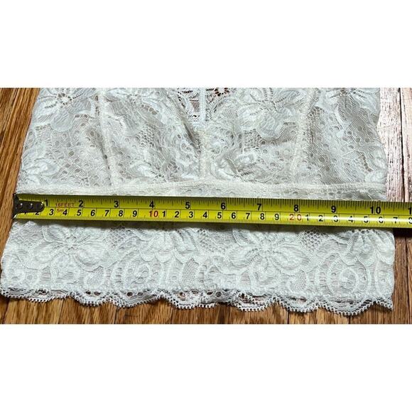 Out From Under Ivory White Lace Bralette Racerback Bra Small S - Picture 4 of 5